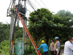 Travo Listrik Depan Gedung DPRD Kabupaten Sukabumi Meledak