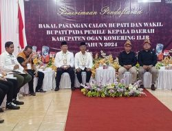 Ratusan Masa Kawal Paslon JADI Daftar Ke KPU OKI