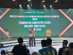 Kab Ciamis, Raih Anugrah Wahana Tata Nugraha Presiden Republik Indonesia