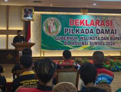 Koalisi Ojol Palembang  Mendeklarasikan Pilkada Damai 2024