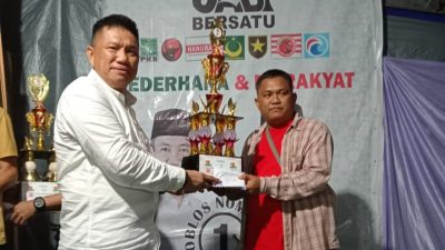 Pemuda Kebon Cabe Dukung Paslon JADI Lewat Turnamen Kebon Cabe Cup