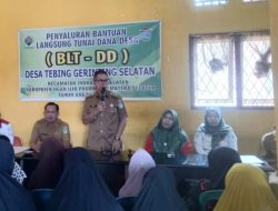 Pemdes Tebing Gerinting Selatan, Salurkan BLT DD Kepada 37 Keluarga Penerima Manfaat